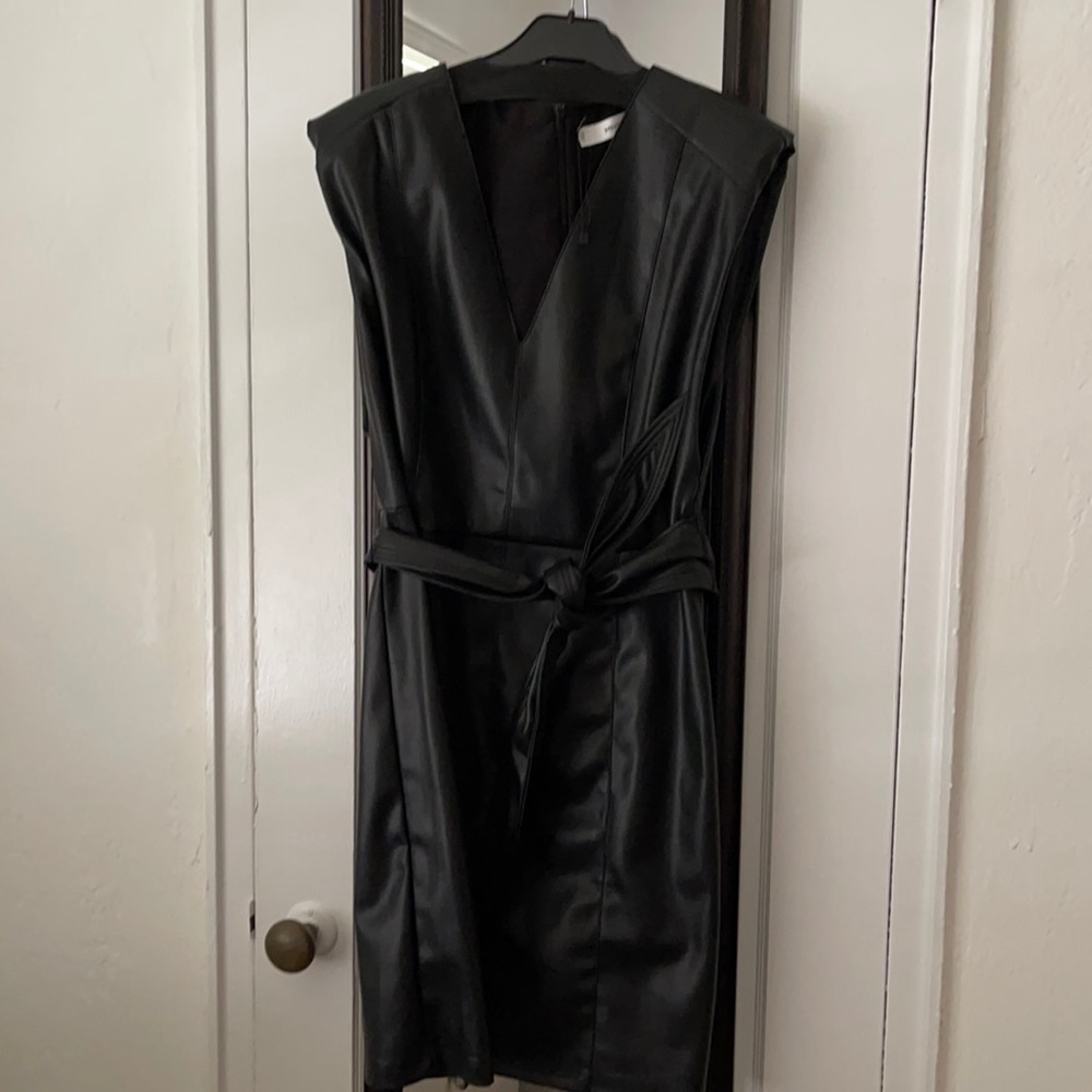 Mango Leather dress